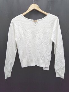 ◇ ◎ ●未使用● MISCH MASCH ミッシュマッシュ 長袖 ニット セーター サイズM ホワイト系 レディース P