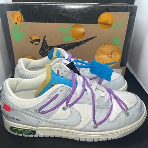 NIKE × OFF WHITE DUNK LOW 1 OF 50 DM1602-125 26.5cm ナイキ ダンク オフホワイト スニーカー