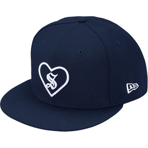 即決 supreme heart new era navy 7 3/8