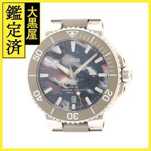 ORIS　オリス　AQUIS デイト アップサイクル　01 733 7766 4150　ステンレススチール　300m防水　回転ベゼル【200】C