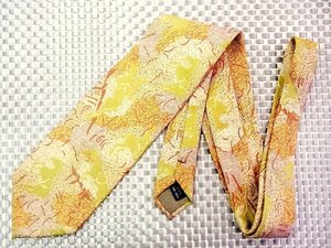 ♪34995C♪良品【花 葉っぱ 植物 柄】サザビー【SAZABY】ネクタイ