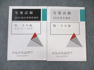 WY01-043 アガルート 宅建試験 総合講義/過去問解析講座 税・その他 2020年合格目標 計2冊 ☆ 20m4D