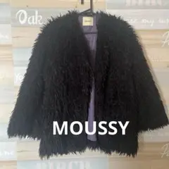 マウジー　moussy MOUSSY 黒　ファーコート　おしゃれ　フリーサイズ