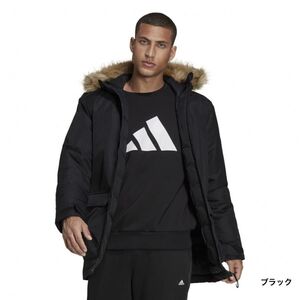 ★アディダス adidas 新品 メンズ ボア 中綿 ユーティリタス フード付きパーカー コート 黒 Lサイズ[GT16991N-L] 二 弐★QWER