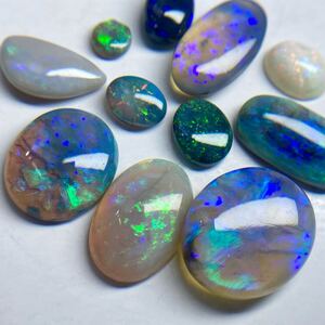 1円〜!!遊色効果!!☆天然ブラックオパールおまとめ17.5ct☆f 約3.5g ルース 裸石 宝石 ジュエリー jewelry black opal w5マ33