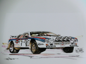 bowイラスト-248 /ランチア037ラリー/Lancia 037 Rally /マルティーニ -248-1999.02/1枚のみ