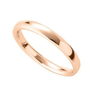 指輪 18金 ピンクゴールド シンプルで上品なデザインリング 幅3.0mm