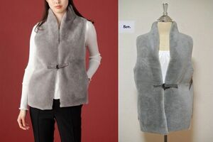 【SALE】●美品！Sov.【ソブ】ムートンダンボールニットベスト♪定価59,000円+税♪DOUBLE STANDARD CLOTHING