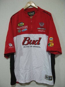 CHASE DRIVERS LINE Budwiser NASCAR バドワイザー レーシングシャツ オーバーサイズ 2XL 企業系 刺繍