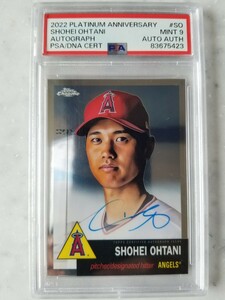 【PSA9】2022 Tnpps Platinum Anniversary Autograph Shohei Ohtani 大谷翔平 直筆サイン Auto