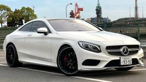 美車 Sクラス クーペ S550 AMG ライン スワロフスキークリスタルPKG 白革 デジーノ ナイトビューフロントカメラ 22インチアルミ