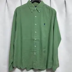 90s Ralph Lauren ラルフローレン BD長袖シャツ リネン　レア