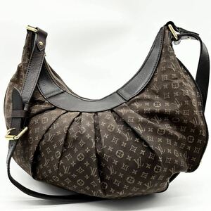 ●高級●LOUIS VUITTON ルイヴィトン ラプソディ ショルダーバッグ 鞄 かばん イディール ミニラン モノグラム キャンバス レザー 茶