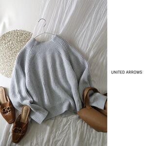 ユナイテッドアローズ UNITED ARROWS☆ウール混 バックジップニット☆E-M 0038