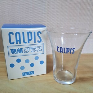 アサヒ/CALPIS/カルピス☆朝顔グラス/コップ タンブラー 食器 ガラス/箱入り/昭和レトロ/非売品/新品 未使用