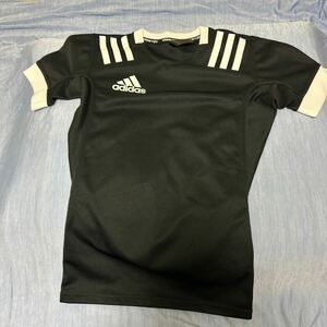 adidas アディダスラグビーシャツ ブラック　中古