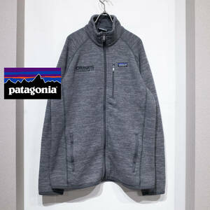 L / 18年製 Patagonia Better Sweater Jkt パタゴニア ベターセーター フリース フルジップ ジャケット ダークグレー 灰色 企業ロゴ 古着