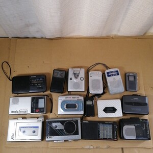 動作未確認 15点 まとめ売 ラジオ SONY Panasonic National way SANYO MR- 61 aiwa casio yupiteru レトロ ジャンク品　121205w