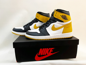 未使用 NIKE/ナイキ AIR JORDAN 1 RETRO HIGH OG YELLOW OCHRE エアジョーダン レトロハイ 555088-109 USA10/28cm スニーカー