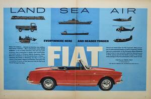 稀少！1960年代フィアット広告/Fiat/イタリア車/旧車/Z