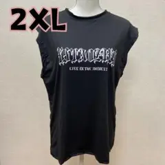 【即購入OK】大きめサイズ　2XL　メンズ　男女兼用　ブラック　Tシャツ　黒