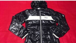 《新品》FILA 中綿ウインドジャケット 黒×白　レディースM