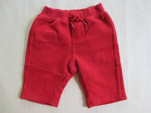 送料180円 Ralph Lauren ベビー キッズ 裏起毛 スウェット ショートパンツ 赤 サイズ60 ラルフローレン 赤ちゃん 子供服 パンツ