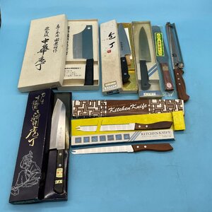 【14114P110】包丁 まとめ売り 中華包丁 ケーキパレット 牛刀 キッチンナイフ スライサー等 まとめて キッチン雑貨 調理器具 料理 ※現状品