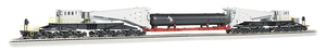 新品・未開封　大物車 Bachmann RETORT LOAD&BLACK TRUCKS-380 TON SCHNABEL CAR GREY&BLACK HOゲージ + 線路