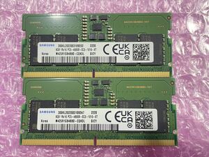 SAMSUNG PC5 4800 8GB×2（16GB） ノートPC SO-DIMM DDR5