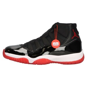 NIKE ナイキ AIR JORDAN 11 RETRO Bred エアジョーダン11 ブレッド ハイカットスニーカー ブラック/レッド US8/26cm 378037-061