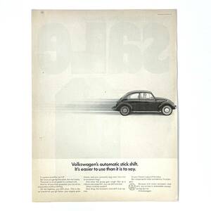 フォルクスワーゲン ビートル 1960年代 アメリカ 雑誌 LIFE ヴィンテージ 広告 A1015