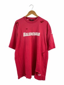 BALENCIAGA◆Tシャツ/XS/コットン/RED/651795TKVB8//