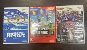 #7076 Wii ニュー・スーパーマリオブラザーズ・Wii WiiSports Resort WinningEleven2010 ソフト ゲーム