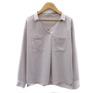 N.Natural Beauty Basic N.ナチュラルビューティーベーシック ブラウス カットソー 長袖 オーバーサイズ M グレー /YK24 レディース