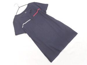 TOMMY HILFIGER トミーヒルフィガー キーネック カットソー sizeS/紺 ■◆ ☆ efb8 レディース