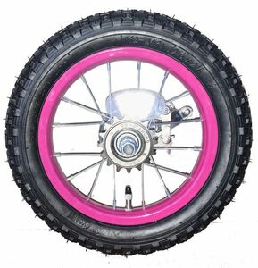 ★12インチ自転車 幼児車用 後輪ホイール ピンク 新品未使用 タイヤ・チューブ付き★