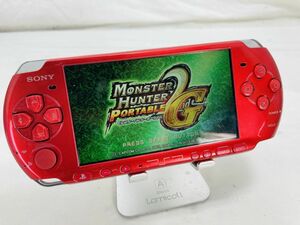 SONY ソニー PSP プレイステーションポータブル ディープレッド 本体 PSP-3000 動作確認済 HY-240411017