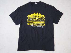 ☆送料無料☆ DELTA USA直輸入 古着 半袖 MLB メジャーリーグ PITTSBURGH PIRATES ピッツバーグ・パイレーツ Tシャツ メンズ L ブラック