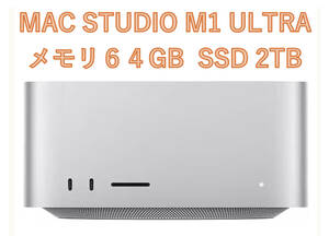 2022 Apple Mac Studio M1 ULTRA (20コアCPUと48コアGPUを搭載したApple M1 Ultraチップ 64GB RAM 2TB SSD) - シルバー 箱あり