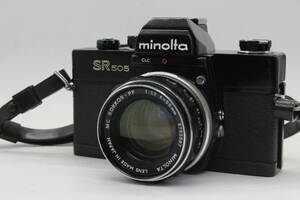 【返品保証】 ミノルタ Minolta SR505 ブラック MC Rokkor-PF 55mm F1.7 ボディレンズセット v949