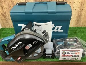 【1-1107-KS-1-1】makita マキタ CS001GRMX 185㎜ 充電式チップソーカッタ 40Vmax 4Ah バッテリ2本・充電器・ケース付 青【未使用品】