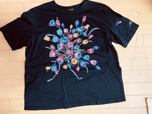 ◆レイクアルスター　Tシャツ　LL　花束　刺繍　クロスステッチ　半袖　Lake Alster 