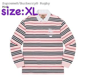 Supreme Burberry Rugbyシュプリーム バーバリ ラガーシャツ XL