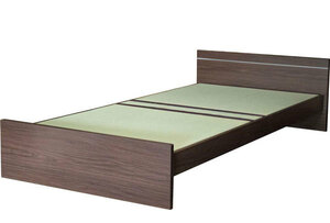 新品処分　パネルデザイン 畳ベッド ダブルサイズ 床面高さ調整可能 タタミベッド