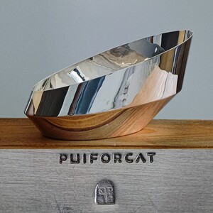 フランス製 Puiforcat ピュイフォルカ ソムリエ ワインクーラー ワインボトルホルダー インテリア 希少 中古 送料無料 即決