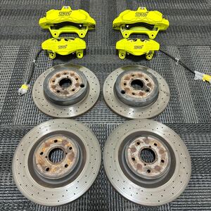 中古 スバル VAB WRX STI 後期 純正 ブレンボ キャリパー 6POT 2POT ローター 左右 前後セット ブレーキキット ブレーキパッド VAG S4 前期