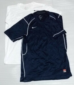 ☆THE NIKE TEE 半袖Tシャツ メンズ サイズ S 2枚ナイキ ストレッチ スポーツ ウェア ティー白ホワイト紺色ネイビー黒ブラック DRI-FIT伸縮