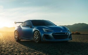 スバル BRZ STI Performance Concept 2015年 富士重工 絵画風 壁紙ポスター ワイド版921×576mm （はがせるシール式） 002W1