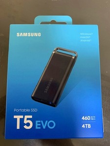 【新品未開封品】Samsung T5 EVO 4TB 外付けSSD USB 3.2 Gen 1 MU-PH4T0S-IT/EC 国内正規保証品